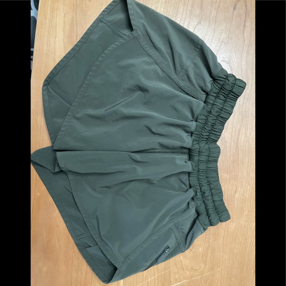 Lululemon Tracker IV Dark Olive shorts